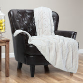 Geometric Faux Fur Throw Blanket