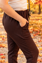 Brinley Brown Fleece Joggers