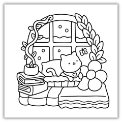 Hygge Place: Coloring Book for Adults and Teens, Bold and Easy Designs for Relaxation with Cozy Little Corners (Spiral Bound)