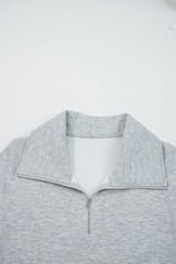 Solid Quarter-Zip Top and Drawstring Pants Set