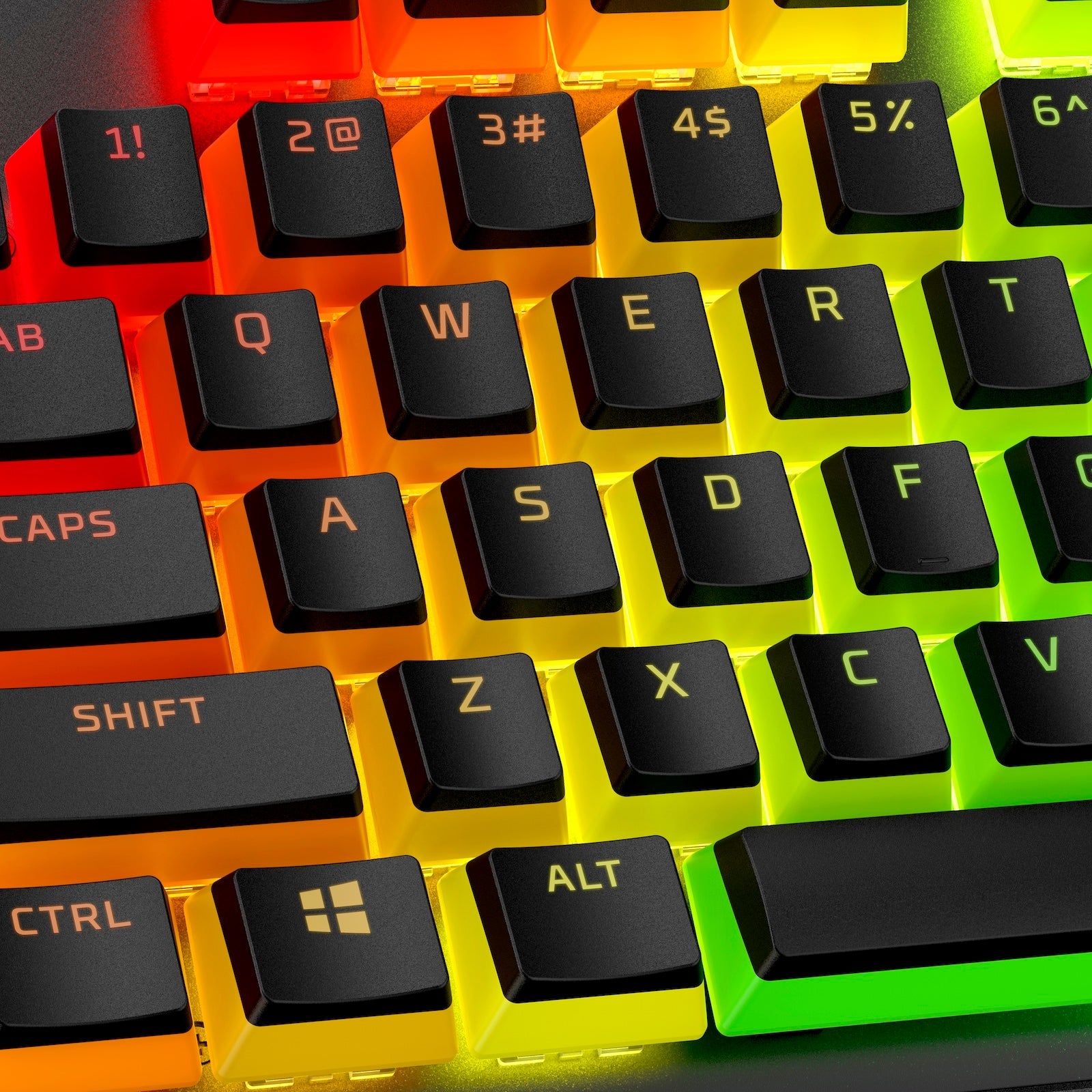 HyperX Pudding Keycaps 2 - Full Key Set - PBT - Black (US Layout) - 01