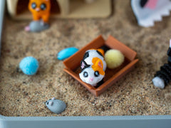 Cat Desk Zen Garden - Cute Cubicle Decor - Coworker Secret Santa Gift - Cat Lovers Gift - Fidget Sandbox Toy - Birthday Work Gift